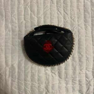 Mini Black and Gold Quilted Women's Bag